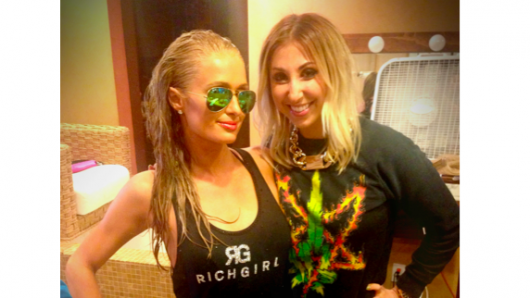 Paris Hilton with music video director Hannah Lux Davis