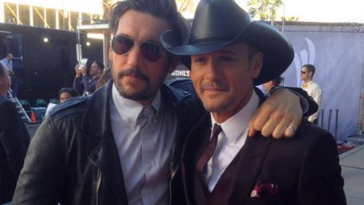 Shane Drake and Tim McGraw on the Red Carpet
