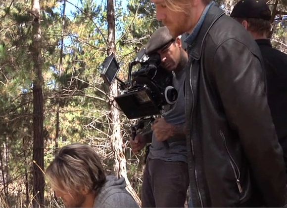 Director Lance Drake and DP Starr Whitesides shooting actor Landon Ashworth's break-up letter at Point Lobos State Reserve